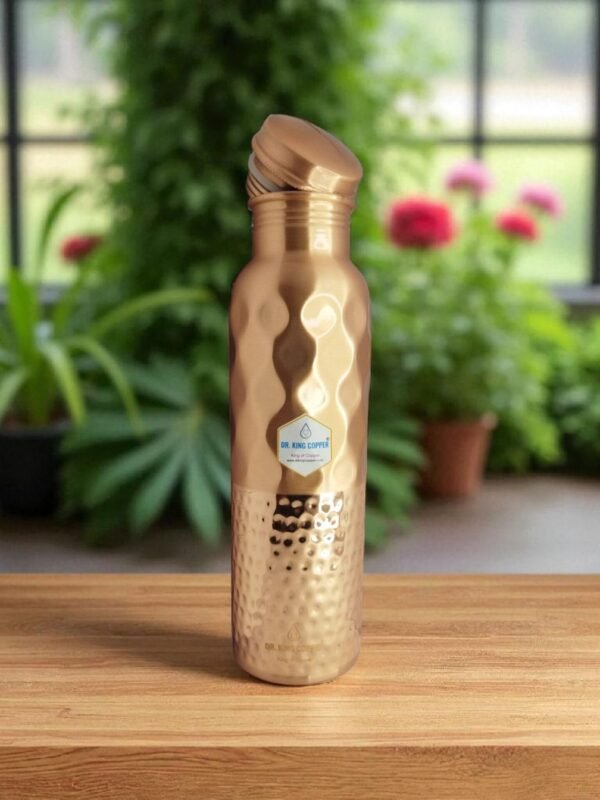 Dr. King Copper PURE TAMBA ANTIQUE HALF HAMMER& DIAMOND CUT PRIMIUM COPPER  BOTTLE1000 ml Bottle
